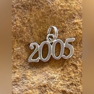Sterling Silver 925 year 2005 charm for Jewelry making, vintage